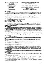 Đề thi giao lưu chọn học sinh giỏi cấp tỉnh môn Hóa học Lớp 11 THPT - Năm học 2019-2020 - Sở giáo dục và đào tạo Thanh Hóa